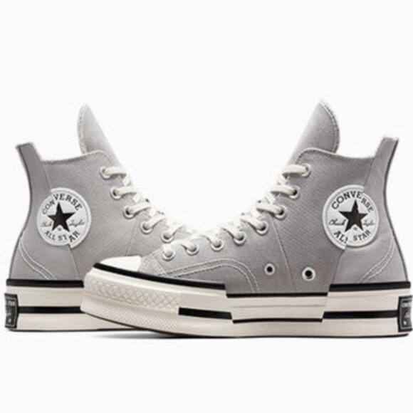 Converse Shoes - Converse Chuck 70 Plus Totally Neutral Egret Black Platform Sneaker Womens 7 NEW